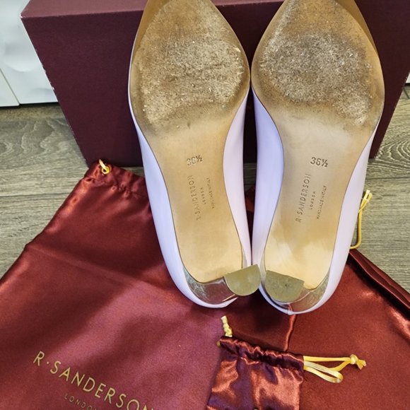 Rupert Sanderson - Linnet White Gold Lavender Patent - Size 36.5 - Picture 7 of 9